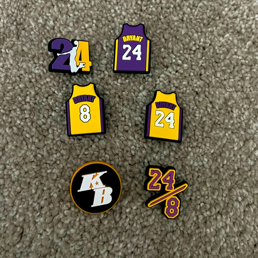 Kobe Bryant Charms 6Set Crocs. Brand New Lakers
